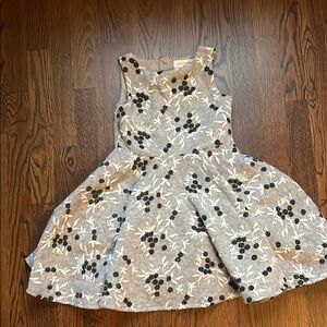 Charabia Gray Floral Kids Dress